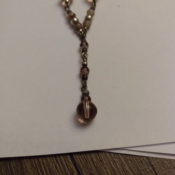 Glass beaded Collar drop necklace - Picture 3 of 3